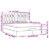 vidaXL Otomanski posteljni okvir z vzmetnico temno rjava 180x200 cm