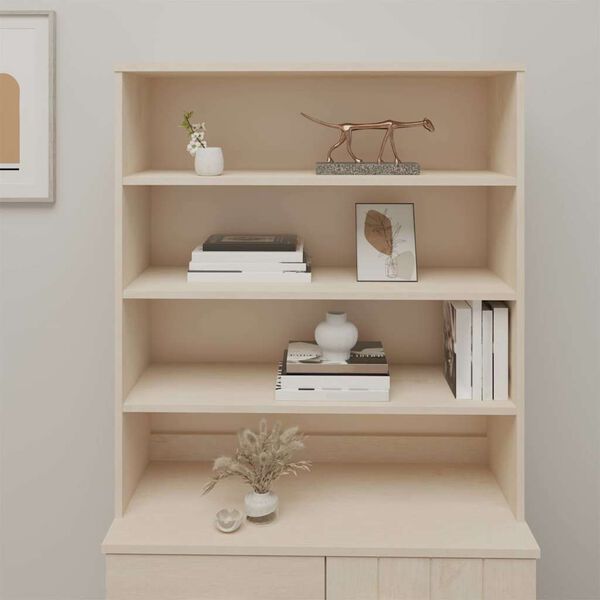 vidaXL Zgornja omarica HAMAR medeno rjava 90x30x100 cm trdna borovina