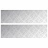 vidaXL Stopnice Pravokotna 2 pcs srebrna 70 x 20 cm Aluminij