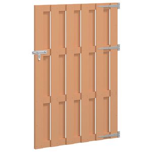 vidaXL Vrtna vrata 100 x 150 cm WPC in aluminij Rjava