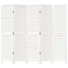 vidaXL Paravan 5-delni bel trden les pavlovnije