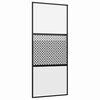 vidaXL Steklena vrata 90 x 2 x 205 cm Aluminij Črna