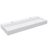 vidaXL Umivalnik 120x46x11 cm mineralna litina/marmorna litina bel