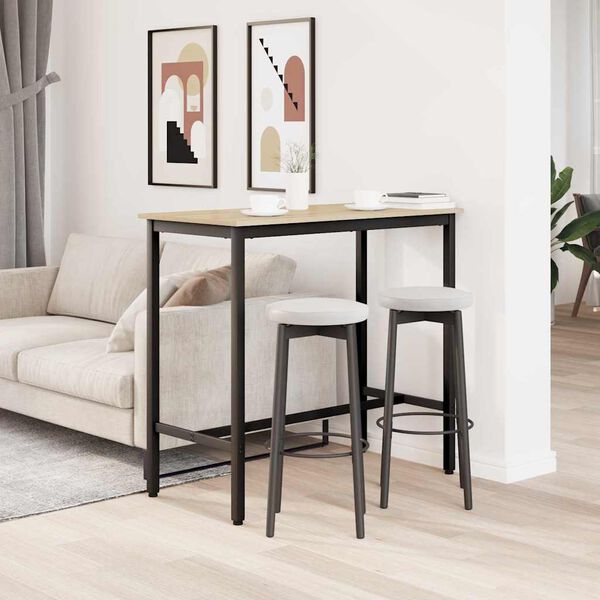 vidaXL miza Sonoma hrast 100 x 50 x 90,5 cm Inženirski les in jeklo