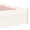 vidaXL Posteljni okvir bel iz trdnega lesa 90x190 cm