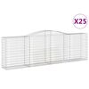 vidaXL Obokane gabion ko&scaron;are 25kosov 400x50x120/140cm pocinkano železo