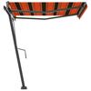vidaXL Prostostoječa avtomatska tenda 350x250 cm oranžna/rjava