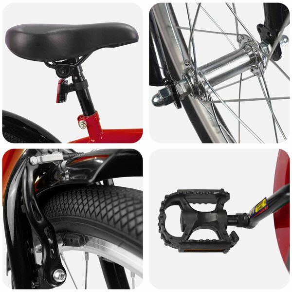 vidaXL Otro&scaron;ko Kolo 20 Palcev za starost od 6 do 11 let Rdeča