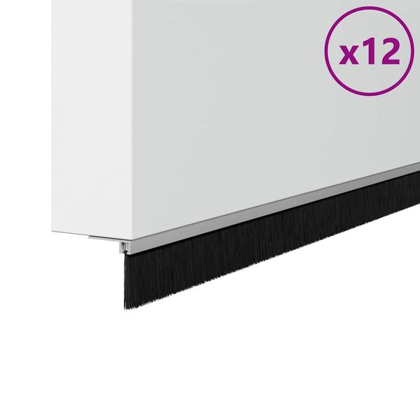 vidaXL Samolepljiva tesnila za vrata 12 pcs srebrna 100 cm