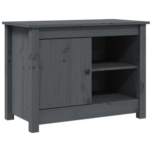 vidaXL TV omarica siva 70x36,5x52 cm trdna borovina