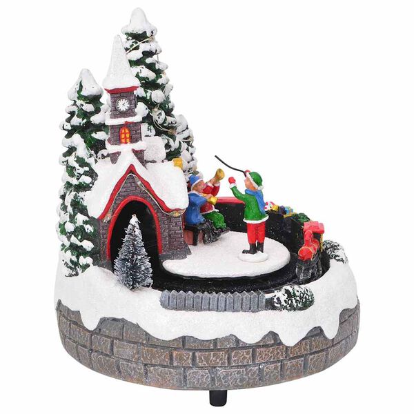 vidaXL Božični okras za mizo večbarvno 16 x 16 x 19 cm Smola