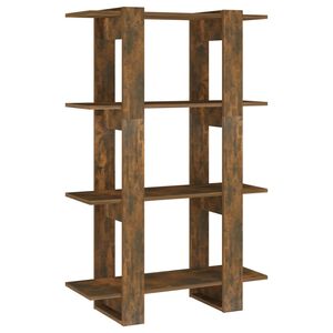 vidaXL Knjižna omara/pregrada dimljeni hrast 80x30x123,5 cm