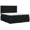 vidaXL Postelja boxspring z vzmetnico Črna 140 x 190 cm Blago