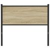 vidaXL Nadomestno vzglavje sonoma hrast 107 cm inženirski les in jeklo