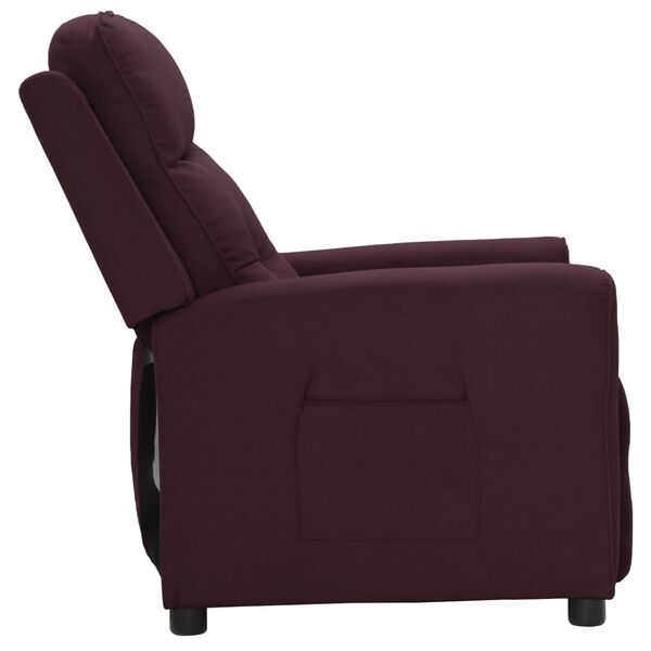 vidaXL Naslanjač iz vijoličnega blaga
