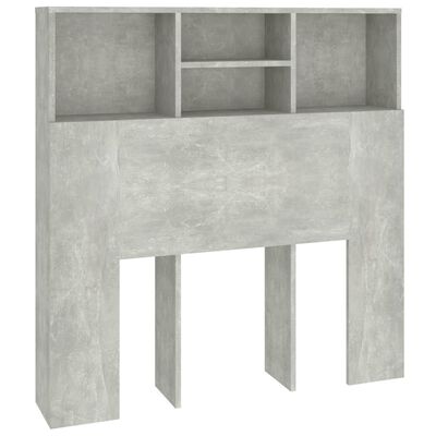 vidaXL Vzglavna omarica betonsko siva 100x19x103,5 cm