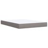 vidaXL Box spring postelja z vzmetnico taupe 140x190 cm blago