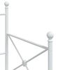 vidaXL Dnevna postelja brez vzmetnice Bela 90x200 cm Jeklo