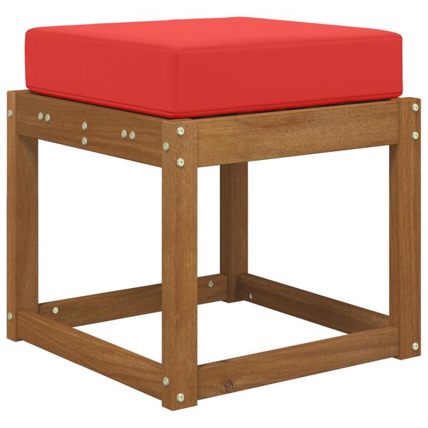 vidaXL Zunanja sedežna blazina Rdeča 40 x 40 x 8 cm 100% poliester