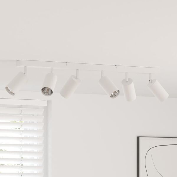 vidaXL Stropni reflektor s sredi&scaron;či Bela 73 x 6 x 16 cm Kovina