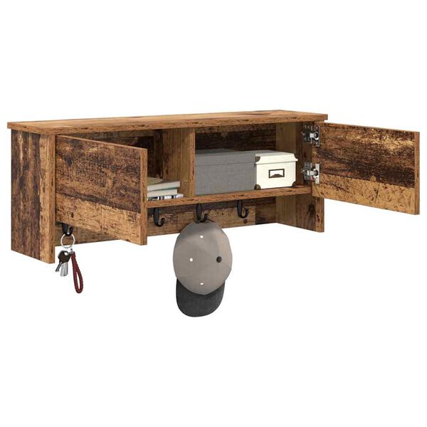 vidaXL Nadwyčajna obe&scaron;alnik za pla&scaron;če z vrati Star les 80 x 20 x 30 cm