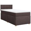 vidaXL Box spring postelja z vzmetnico temno rjava 100x200 cm blago