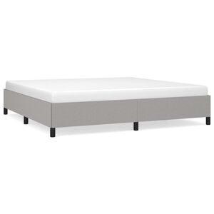 vidaXL Posteljni okvir brez vzmetnice svetlo siv 200x200 cm blago