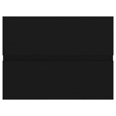 vidaXL Omarica za umivalnik črna 60x38,5x45 cm iverna plošča