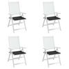 vidaXL Blazine za vrtne stole 4 kosi črne 40x40x4 cm oxford tkanina