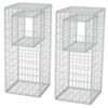 vidaXL Gabion stebriček / korito za rastline 2 kosa jeklo 50x50x120 cm
