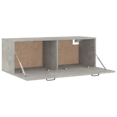 vidaXL Stenska omarica betonsko siva 100x36,5x35 cm inženirski les
