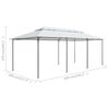 vidaXL Paviljon 600x298x270 cm bel 180g/m²