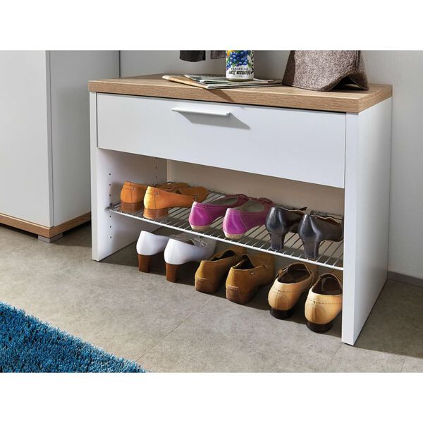 Germania Klop za čevlje Top bela in sonoma hrast