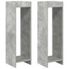 vidaXL Stojalo za rastline s polico 2 pcs Beton Siva 30 x 30 x 100 cm