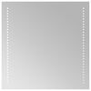 vidaXL LED kopalni&scaron;ko ogledalo Transparentno 50 x 50 cm kaljeno steklo