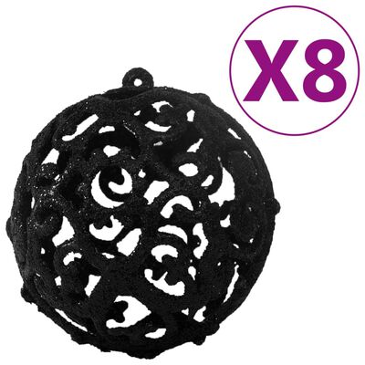vidaXL Komplet novoletnih bučk 100 kosov črne barve