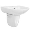 vidaXL Bazen Bela 52 x 45 x 49 cm Glazirana keramika