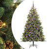 vidaXL Umjetno zložljivo božićno drevo s stožci 300 LED Toplo bela