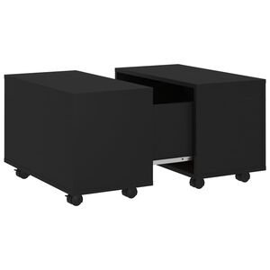 vidaXL Klubska mizica črna 60x60x38 cm iverna plo&scaron;ča