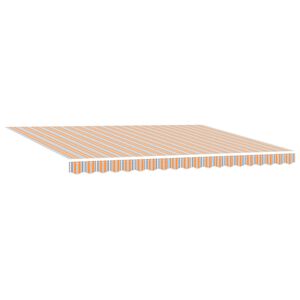 vidaXL Vlečna tenda večbarvno 450 &times; 300 cm Tkanina in aluminij