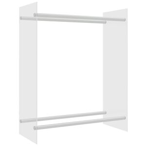 vidaXL Stojalo za drva prozorno 80x35x100 cm kaljeno steklo