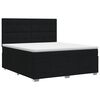 vidaXL Postelja boxspring z vzmetnico Črna 140 x 190 cm Blago