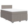 vidaXL Box spring postelja z vzmetnico taupe 120x190 cm blago