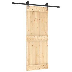 vidaXL Drsna vrata 80 x 210 cm Masiven borov les (neobdelan)