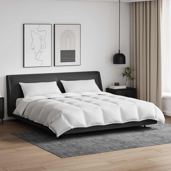 vidaXL Komplet odej z blazino 3 pcs Bela Perje