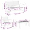 vidaXL Vrtna sedežna garnitura Naravna Trdna tikovina
