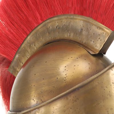 vidaXL Grška bojevniška čelada starinska kopija LARP medeninasto jeklo