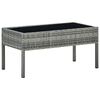 vidaXL Vrtna miza siva 75x40x37 cm poli ratan