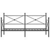 vidaXL Dnevna postelja brez vzmetnice črna 80x200 cm Jeklo