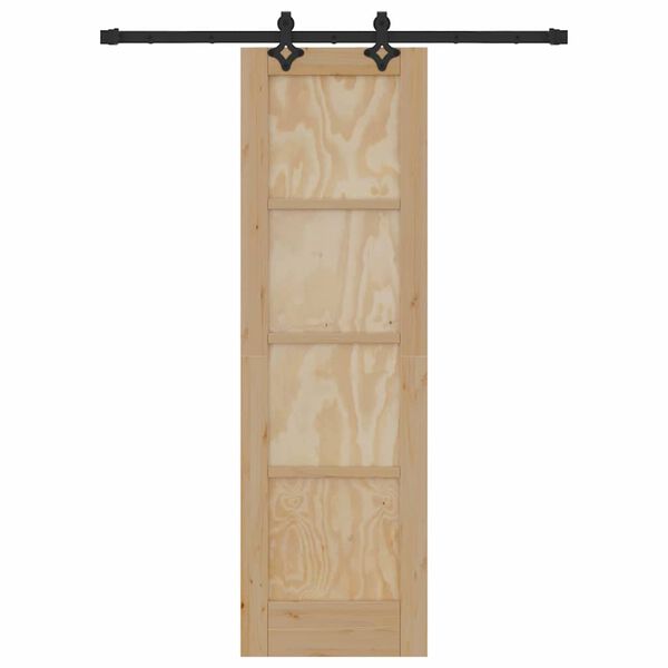 vidaXL Drsna vrata ORKDAL Rjava 61 x 198,5 cm Masivno borovo les